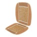 Voila Wooden Beads Velvet Seat Cover for Car Office Chair Universal Size Beige